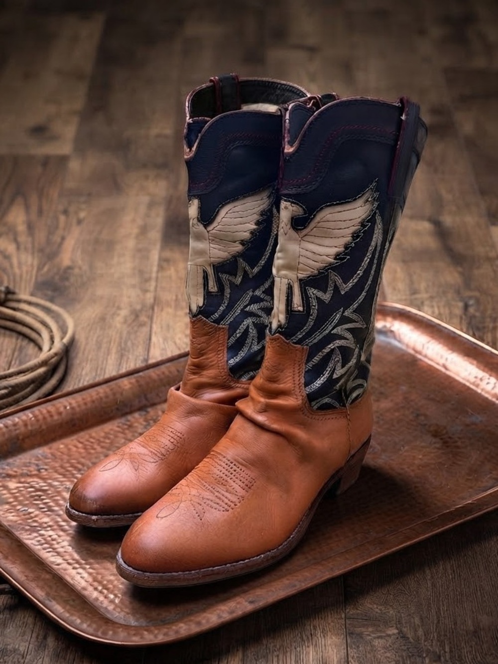 Sam Edelman Sheldon Eagle Stitch Western Cowboy Boots – Women’s 8.5M